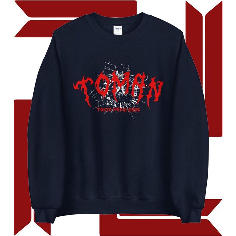 Crewneck Toman Crashed Anime Manga Tokyo Revengers Premium Cotton Fleece