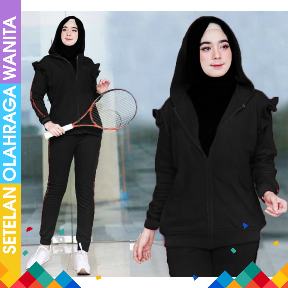BAJU OLAHRAGA MUSLIMAH WANITA SYARI BELIEVE BMS 01 WARNA BIRU ORI baju olahraga wanita muslim paka