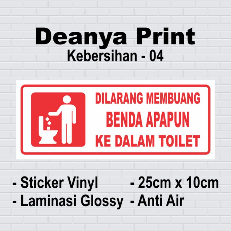 

Sticker Peringatan Kebersihan