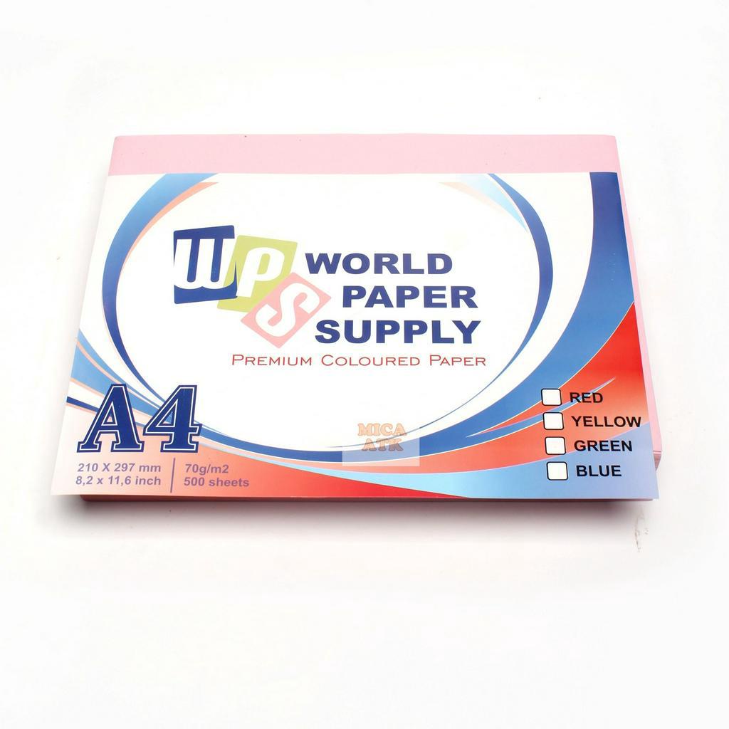 

WPS Kertas HVS A4 Warna Merah Muda 70gsm [ RIM ]