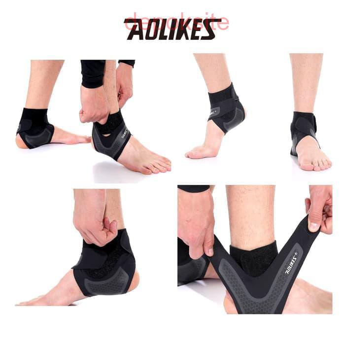 Aolikes 7130 Ankle Support Protector Elastic Brace Olahraga Pelindung Kaki Gym Run