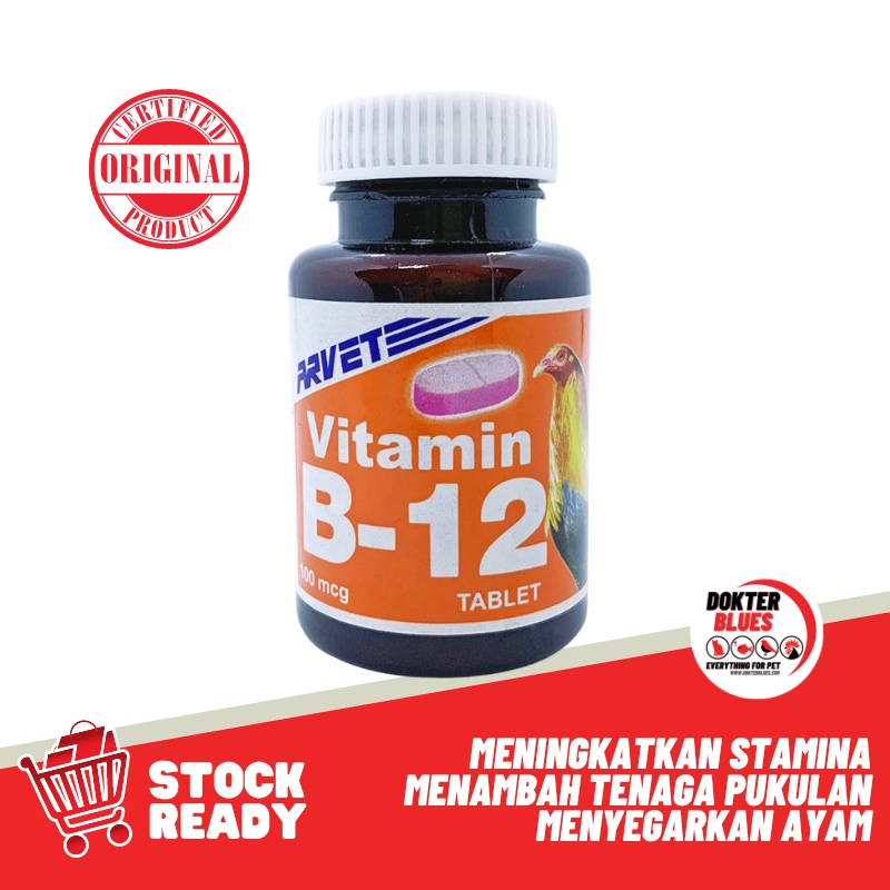 Vitamin Ayam ARVET B12 (50 Tablet) Obat Suplemen Ayam Laga