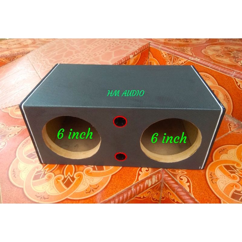 Box speaker 6 inch Double Box subwofer  6" double bahan mdf tebal bungkus oscar