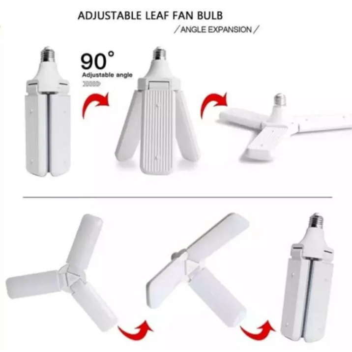 LAMPU BOHLAM LED MODEL KIPAS 3BALING 28 WATT / LAMPU 3 BALING MINI FAN BLADE LED LIGHT BULD 28 WATT / LAMPU HIAS LED LIPAT