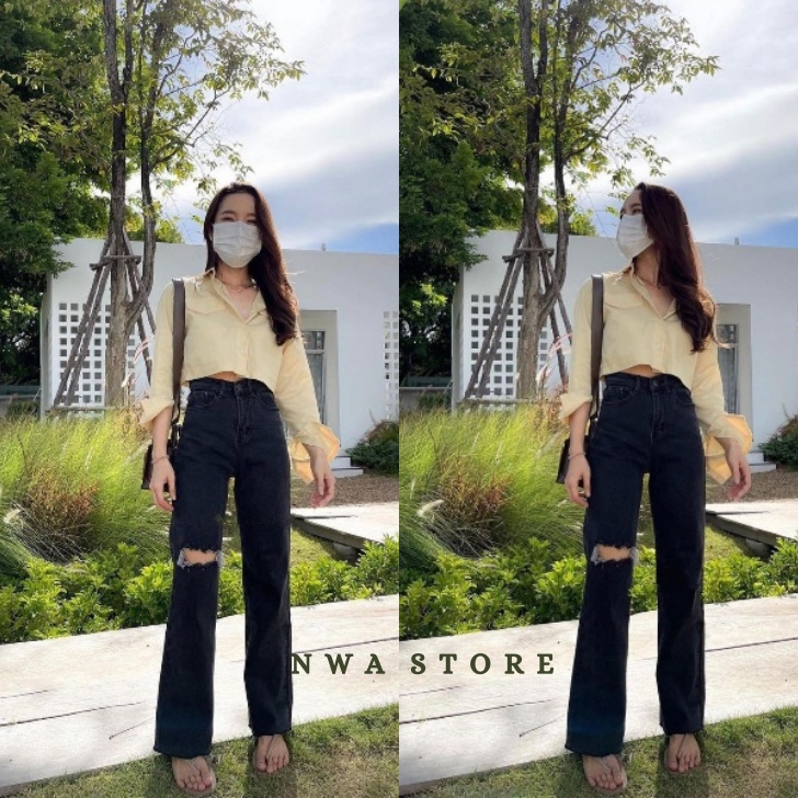 NWA - High Waist Jeans Kulot Ullie Sobek