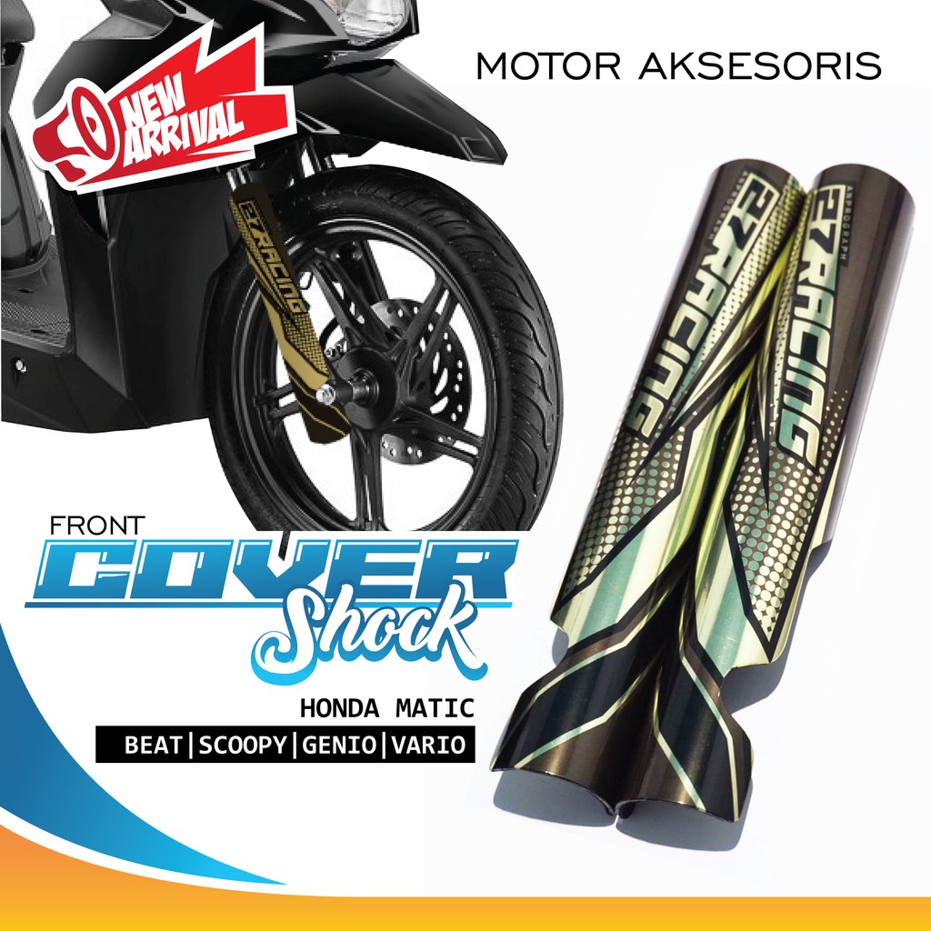 PREMIUM PELINDUNG SKOK MOTOR NEW GOLD / COVER SHOCK DEPAN / FORK GUARD MOTOR BEAT / SCOOPY / VARIO /