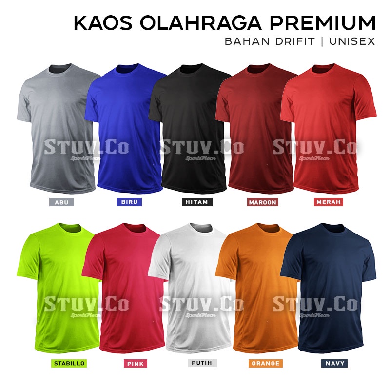 BAJU DRIFIT PRIA WANITA RUNNING JOGGING FUTSAL SEPAKBOLA KEREN