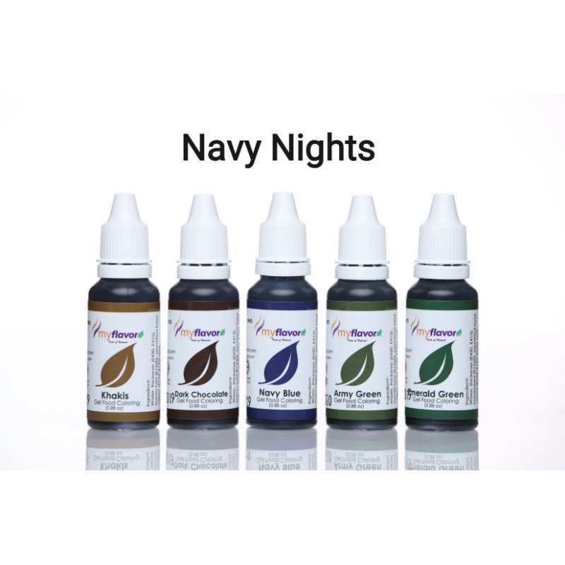 

My Flavor Navy Nights Gel Food Colour Pewarna Makanan Myflavor Halal