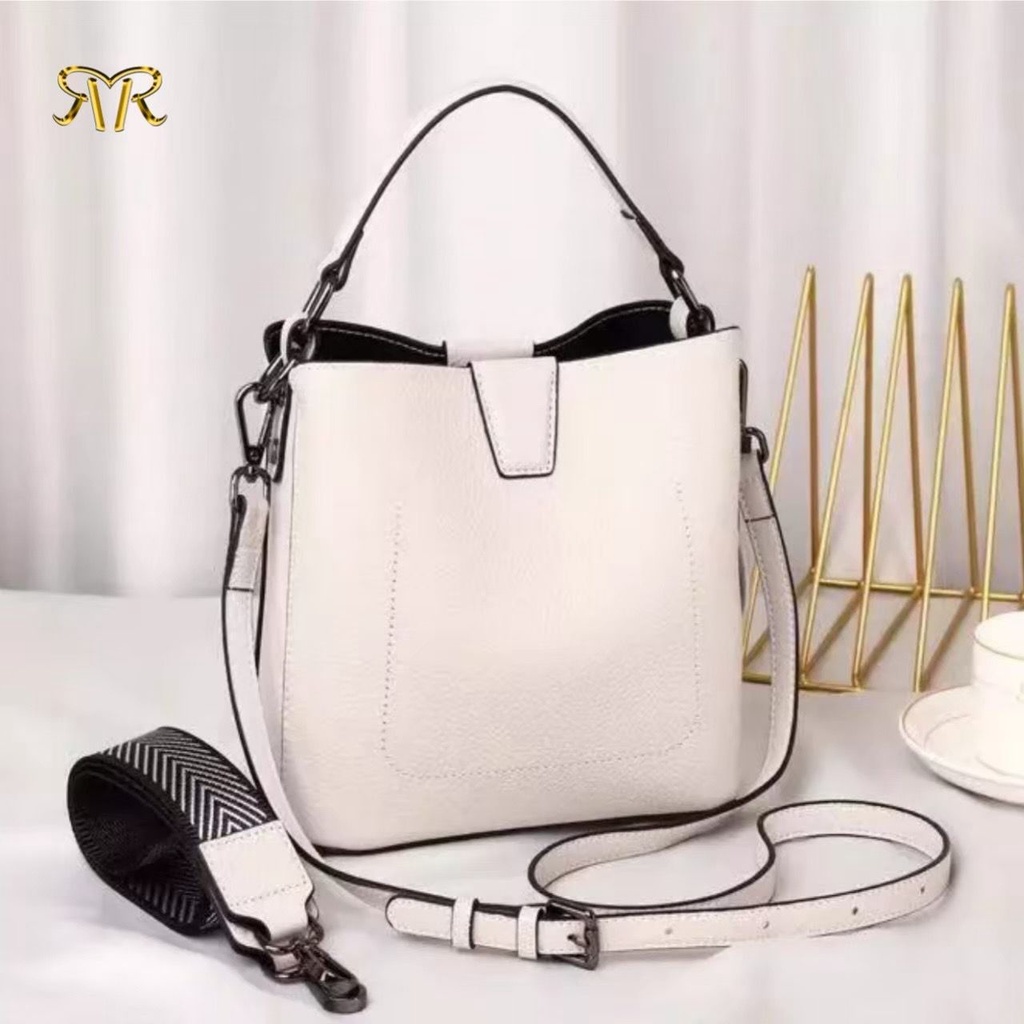 SHELLA 2 IN 1 TALI - TAS SELEMPANG SLING BAG WANITA KEREN MODIS MANIS CANTIK FEMINIM BUCKET POLOS PESTA