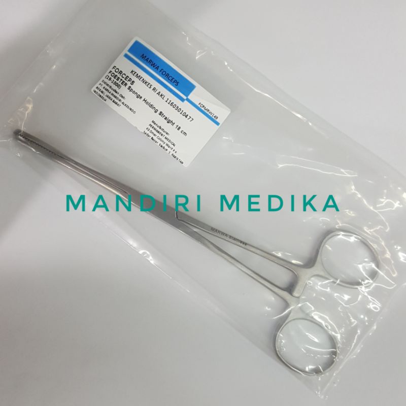 Foerster Sponge Holding Forcep Vencer Klem 18cm Original Marwa