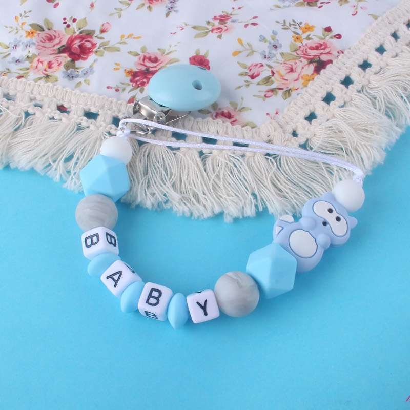 PC 9 | PACIFIER CLIP | TALI EMPENG DAN TEETHER BISA CUSTOM NAMA | TEETHER TALI DOT EMPENG CHAIN GANTUNGAN BAHAN SILIKON AMAN BPA FREE | RUZAIN MALL