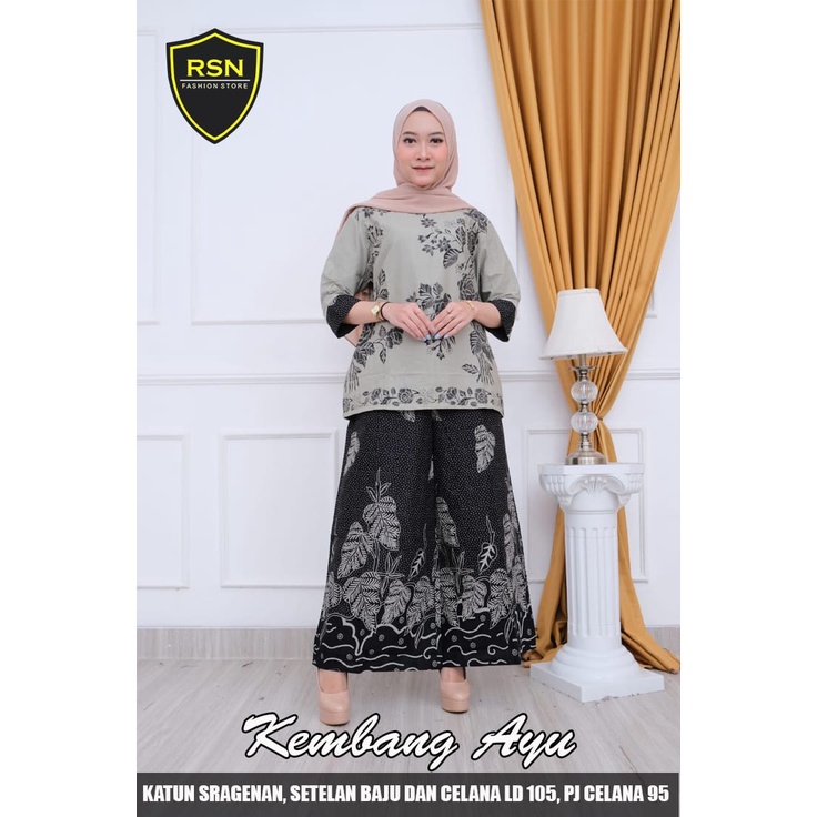 One Set Batik Model Terbaru Baju Set Wanita Dewasa Modern Termurah Setelan Batik Terlaris Kekinian B
