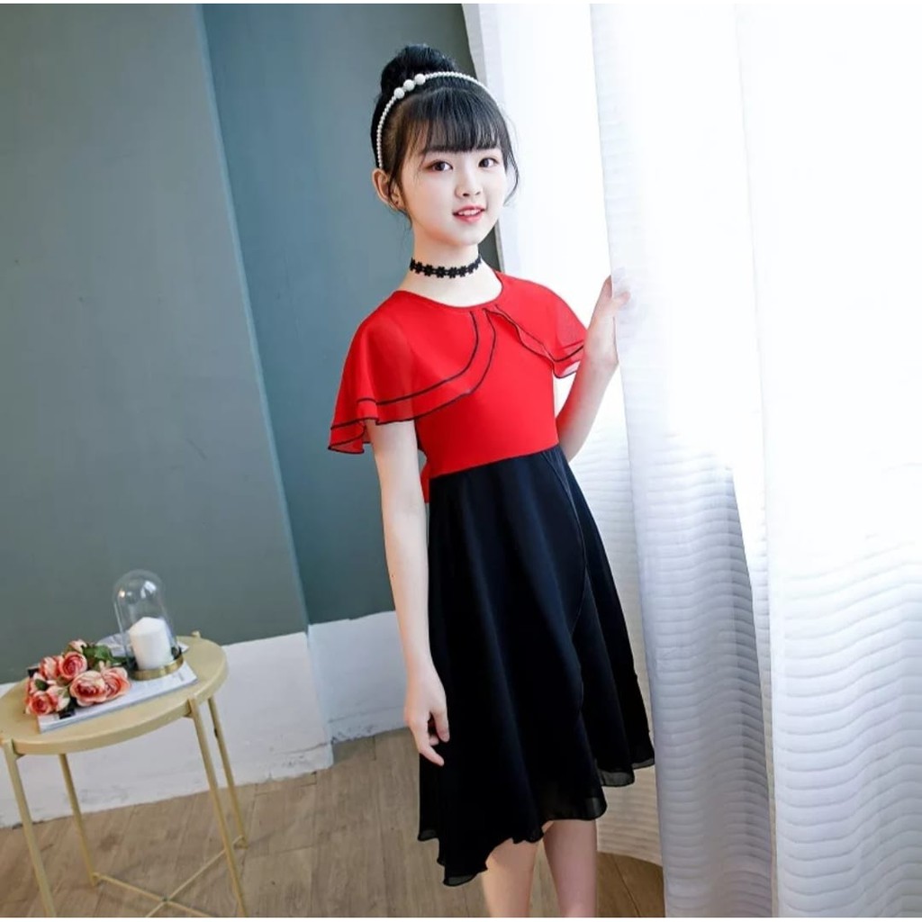 QFS - KIDS DRESS SMS 615 / DRESS TERBARU ANAK / TERPOPULER