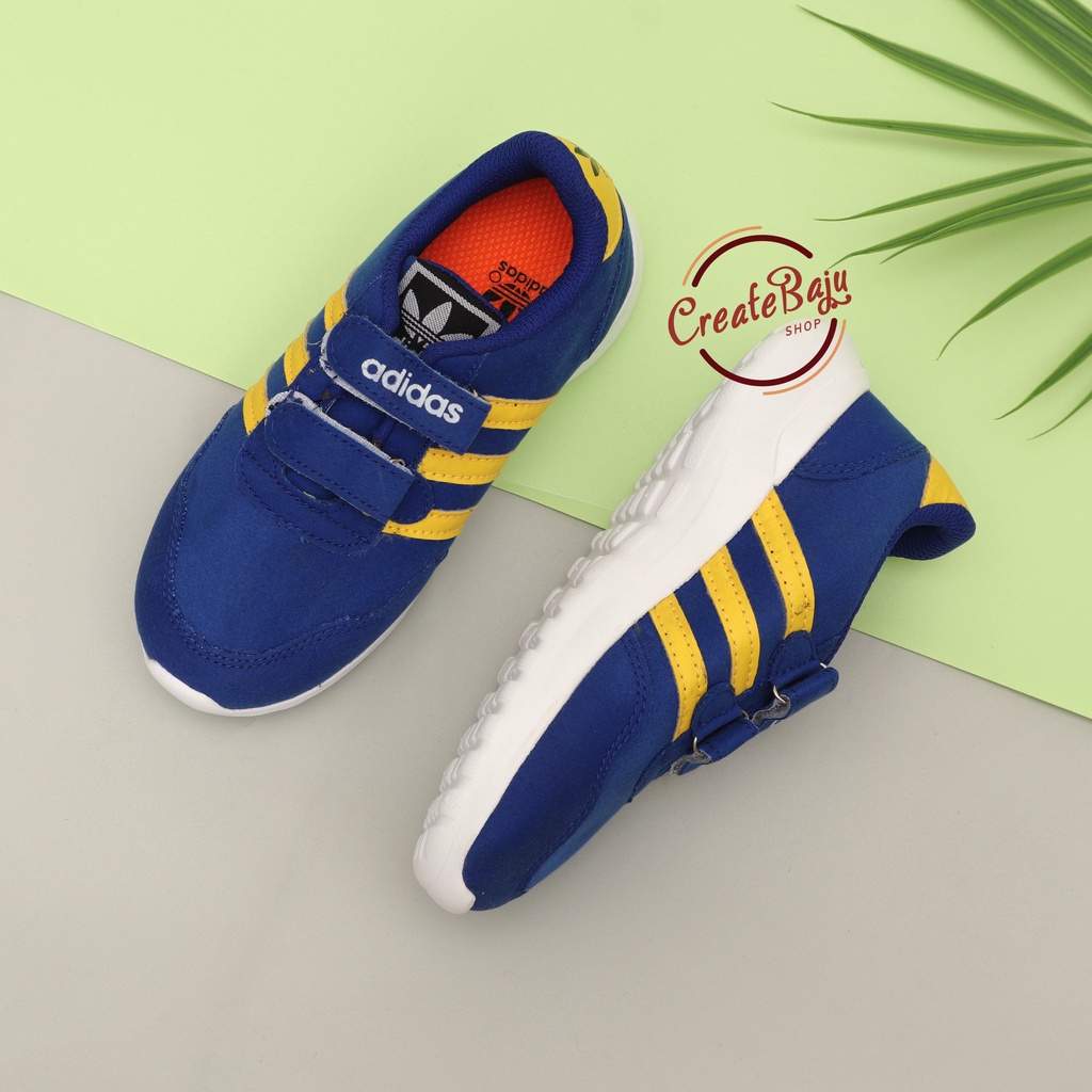 SEPATU ANAK ADIDAS BIRU 20-32 SEPATU ANAK COWOK SEPATU ANAK SEKOLAH