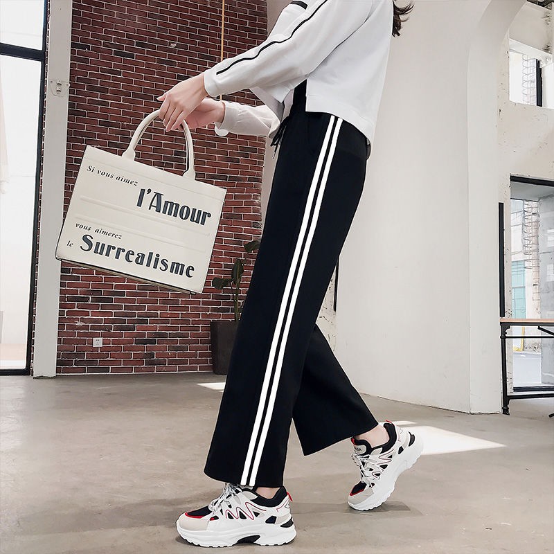  Celana  Panjang Olahraga  Casual Wanita  Model Dua Garis 