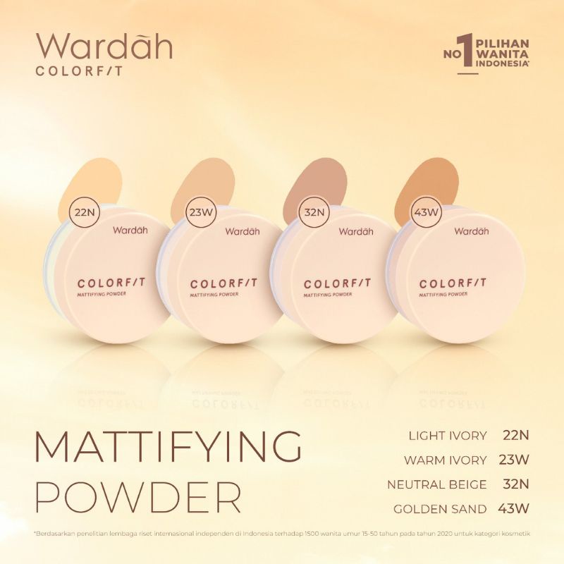 Wardah Colorfit Mattifying Powder Loose Powder/Bedak Tabur