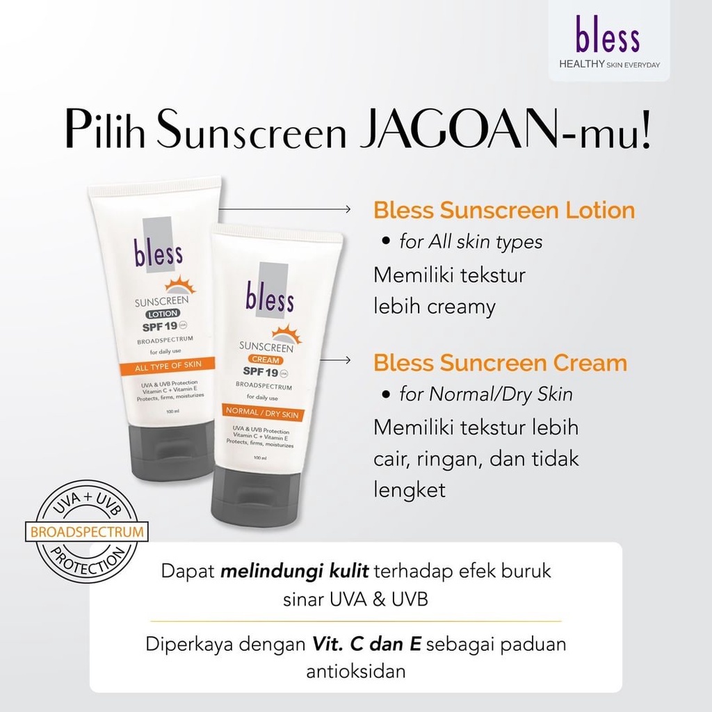 Bless Sunscreen SPF19 50ml