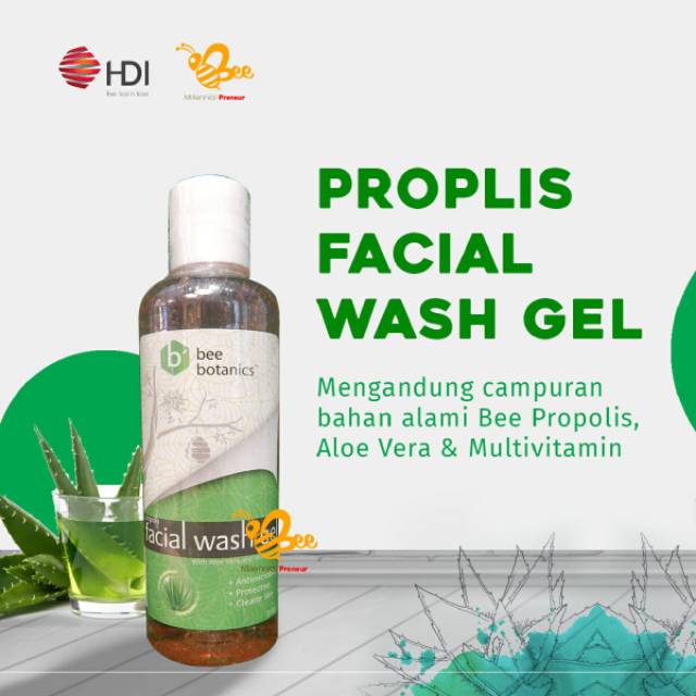 Sabun Muka"Facial Wash Gel Propolis" bee Botanics HDI