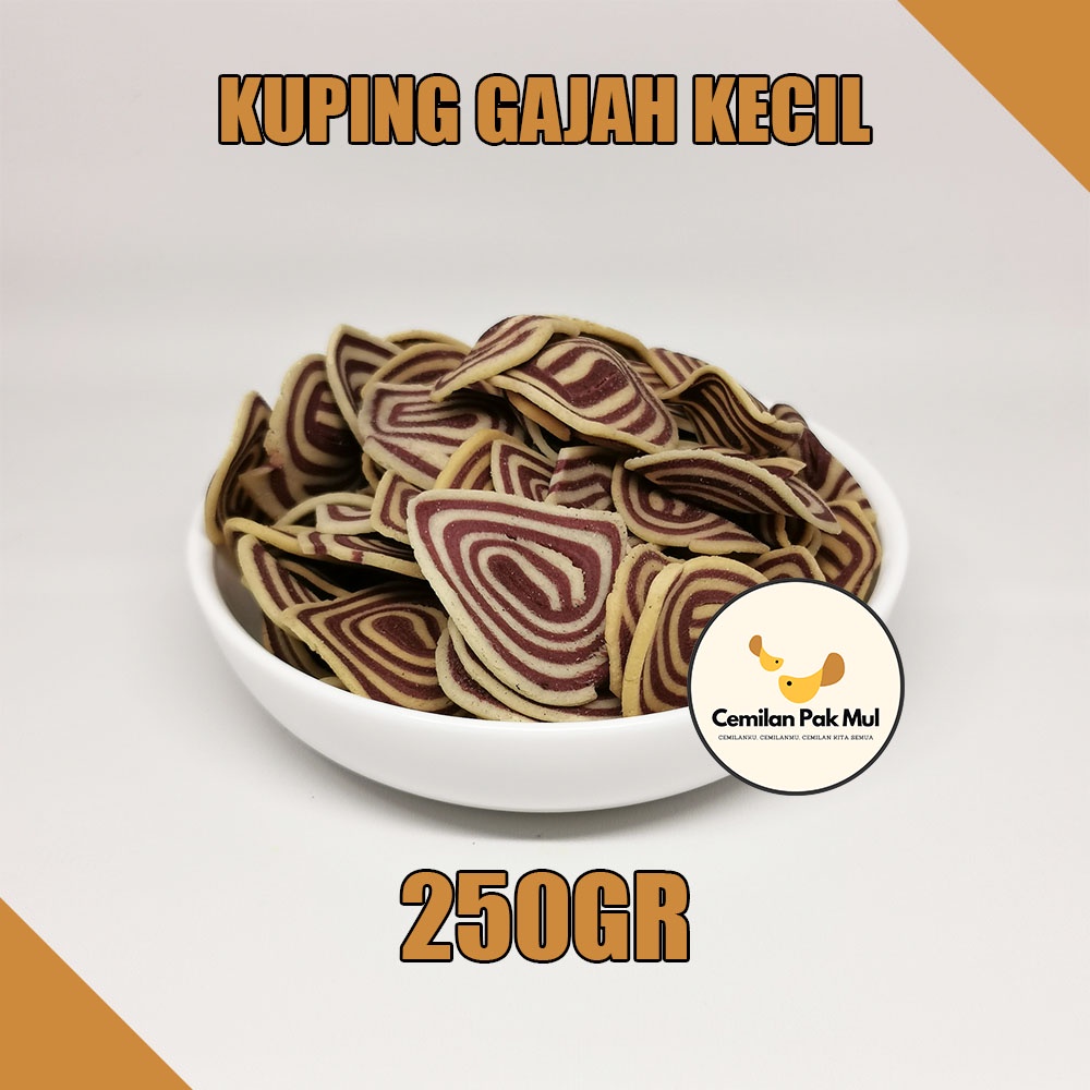 

( 250GR ) KUE KUPING GAJAH KECIL / SNACK KUPING GAJAH KECIL / KUPING GAJAH PUTIH KECIL