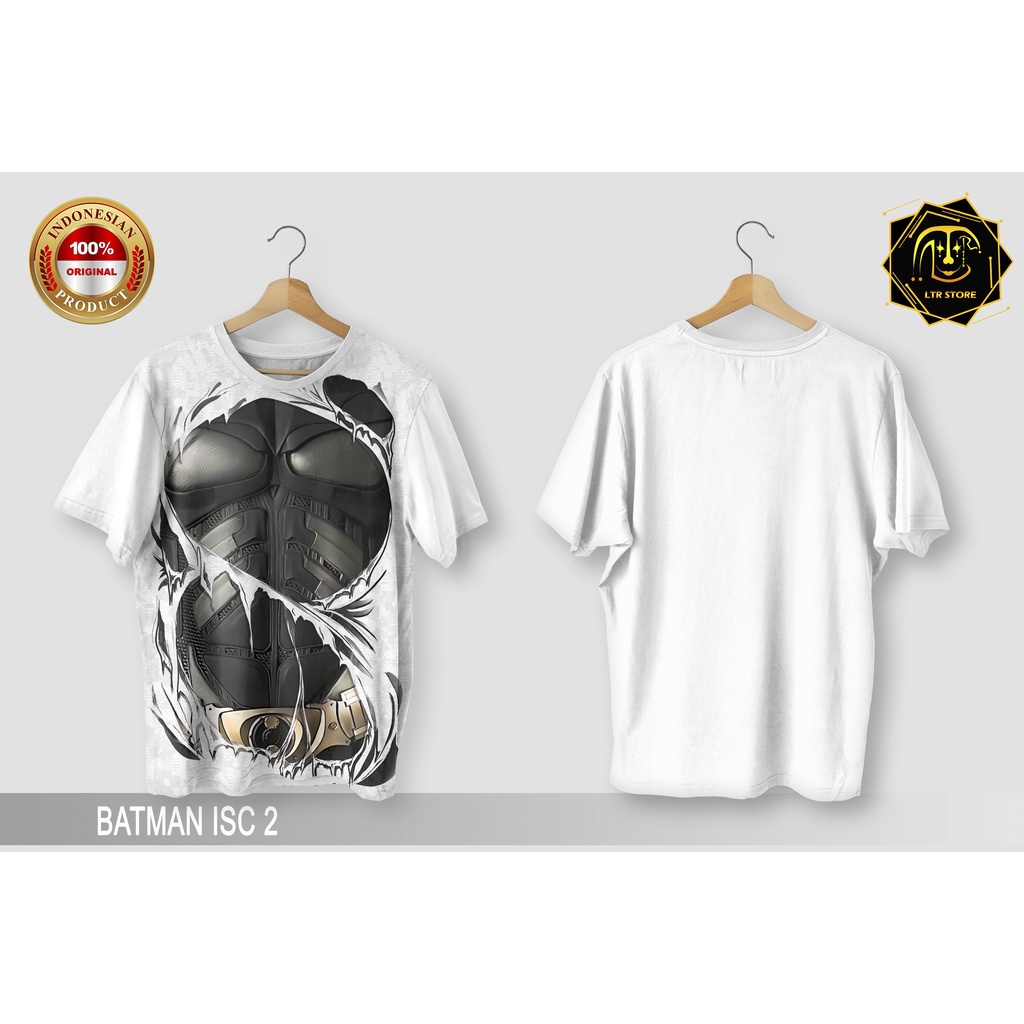 [ BAYAR DI TEMPAT ] BAJU PRINTING GAMBAR BATMAN ISC 2 -  BAJU DISTRO ORIGINAL GAMBAR SUPERHERO MARVE