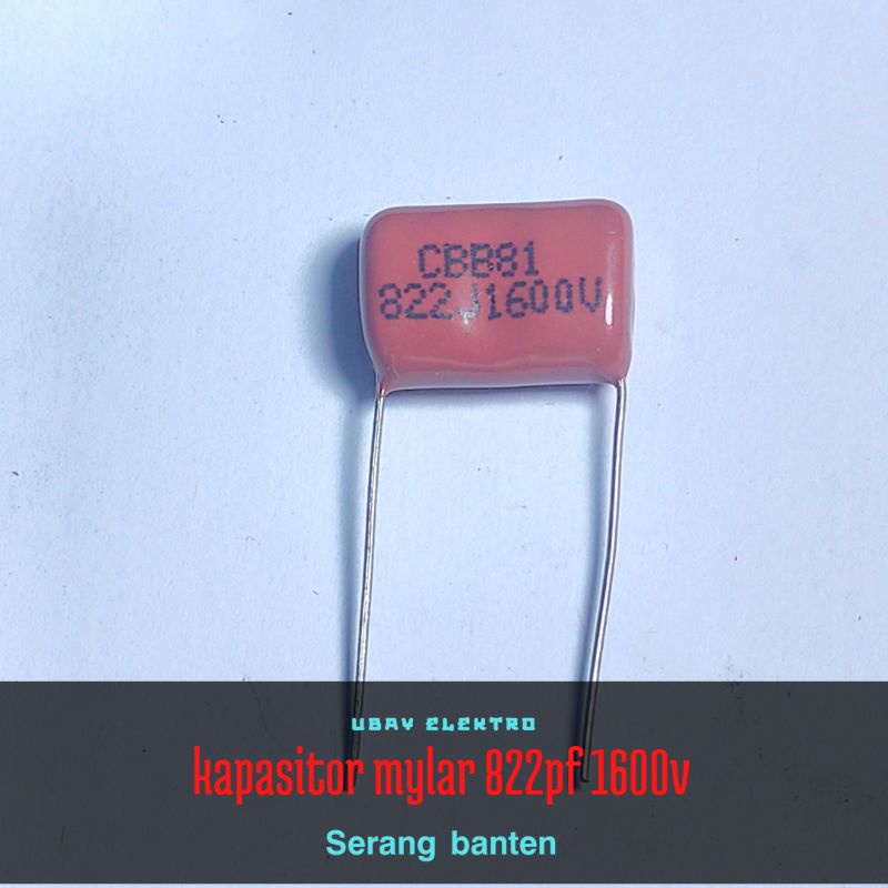 Kapasitor mylar 822pf 1600v