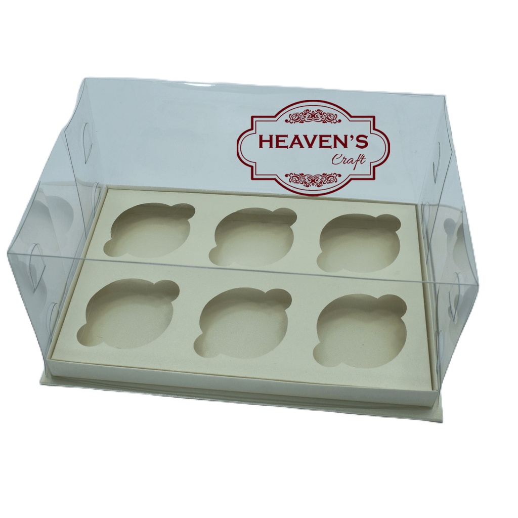 Box cupcake isi 6 krem