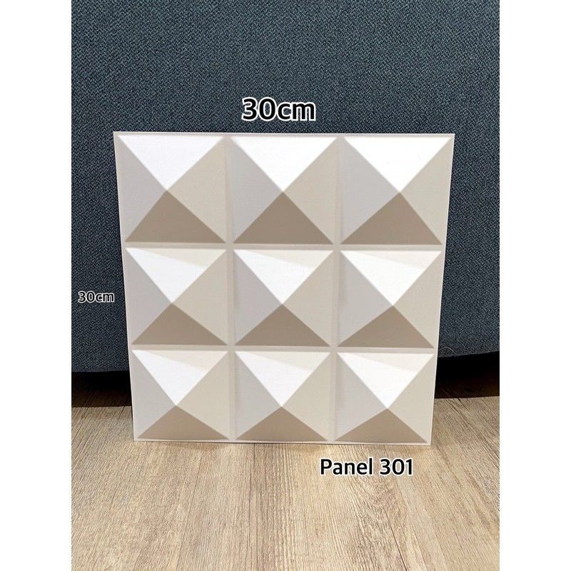 Wall Panel 3D Dinding PVC Putih Diamond Star Kotak