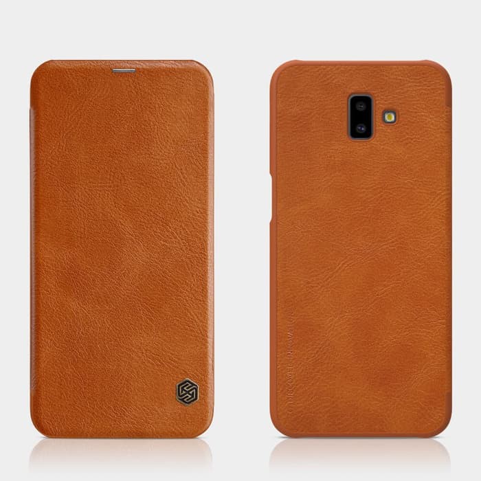 Flip Cover SAMSUNG Galaxy J6 Plus J6+ Nillkin Qin Leather Flip Case Original