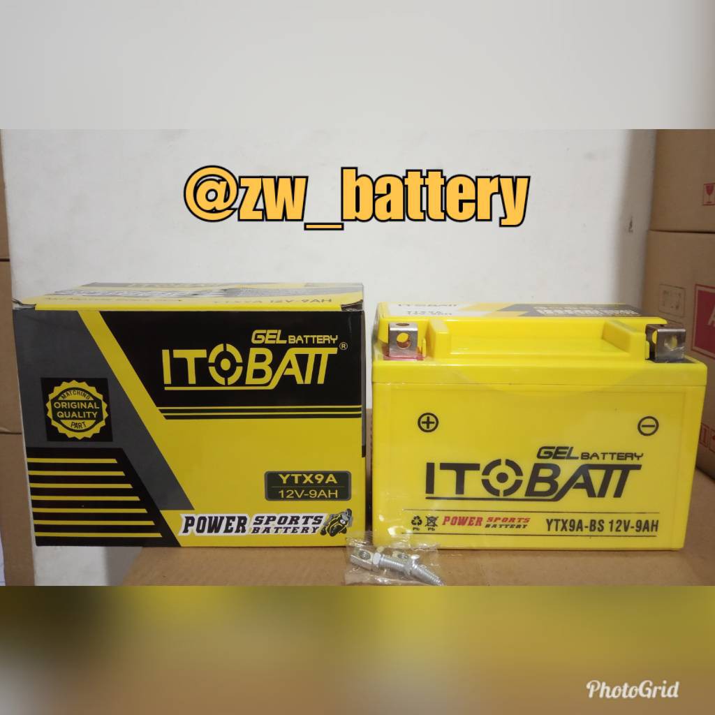  Aki  Motor  Kawasaki Ninja  250  FI YTX9A BS ITOBATT GEL 9Ah 