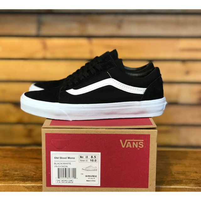 vans mono black white
