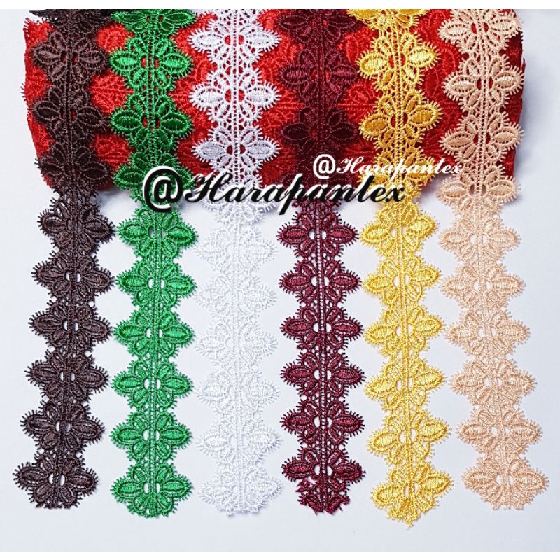 Renda Gipper AZ2163 ROL Renda Bordir Mukena Baju