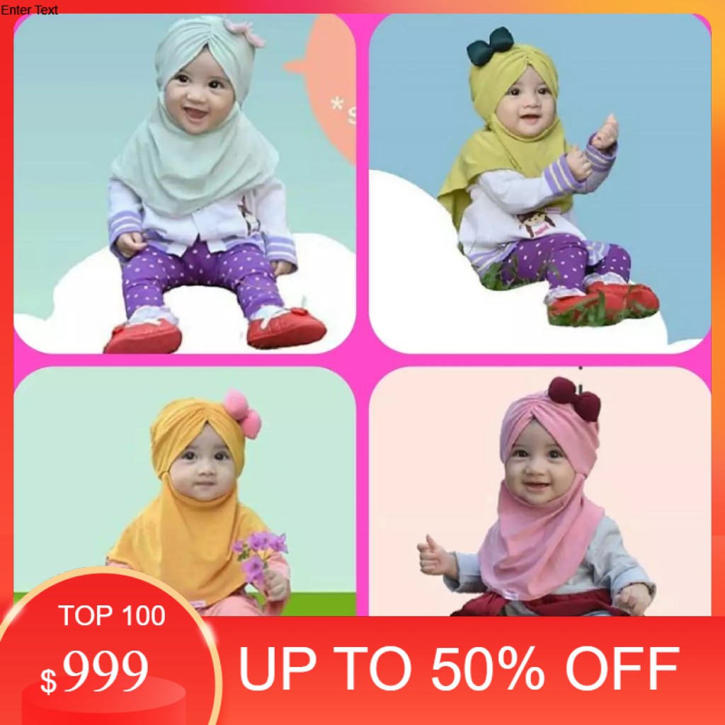 PROMO jilbab anak  MINI SAMPING  kerudung bayi  hijab  baby & kids  PUSAT GROSIR CICALENGKA