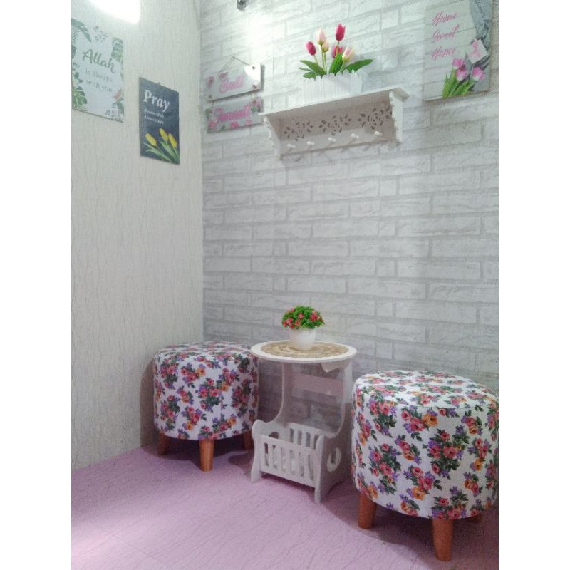 Sofa Ruang Tamu 1 set, 2 Sofa 1 Meja / Sofa Stool Berkualitas / Sofa Bulat / Sofa Stool Bulat