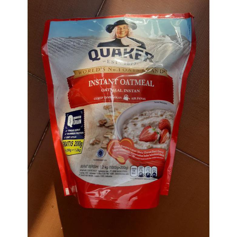 

( BISA COD ) quaker oatmeal 1200g / quaker oat meal instant 1,2kg TERBATAS [Kode 1|Kode 2|Kode