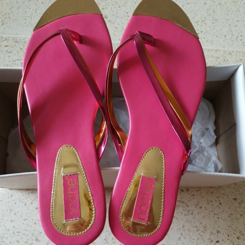 sendal jepit NOCHE original pink gold