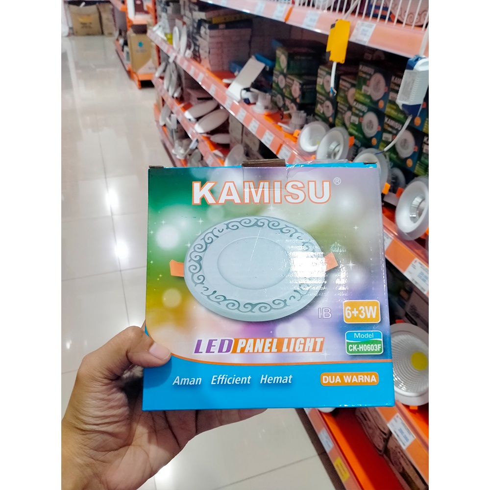 DOWNLIGHT LED KAMISU 6+3 WATT 2 CAHAYA MOTIF BATIK