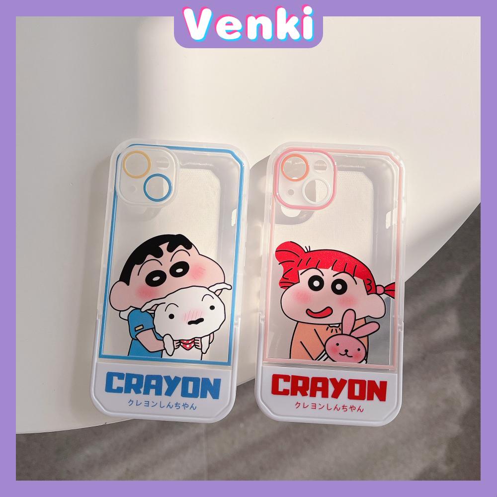 iPhone Case Acrylic Invisible Folding Stand Silicone Soft Case Airbag Shockproof Camera Cover Cartoon Cute Compatible For iPhone 11 Pro Max 13 Pro Max 12 Pro Max 7Plus xr XS Max