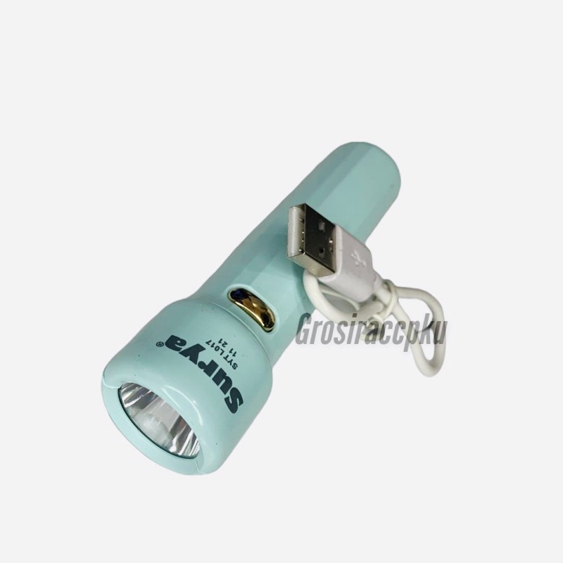 Senter LED Surya L017 + USB Murah Meriah