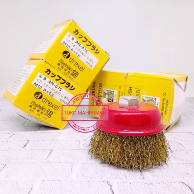 KUNING - Sikat Kawat Mangkok KUNING Gerinda / Cup Brush - KING 3&quot;