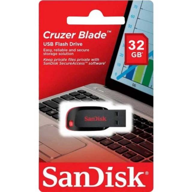 USB FLASHDISK 32 GB SANDISK/ FLASH DISK CRUZER BLADE CZ50