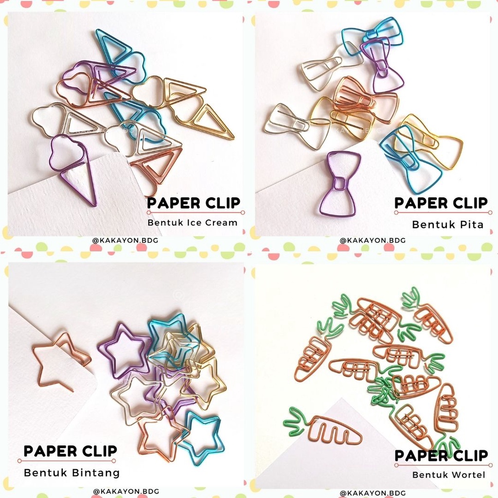 

Paper Clip Klip Kertas Warna Lucu Jurnal Agenda Anak