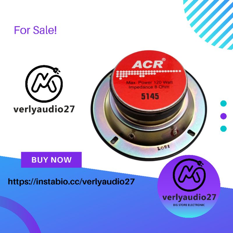 ACR Component Speaker 5 inch Middle 5145 Mid Range