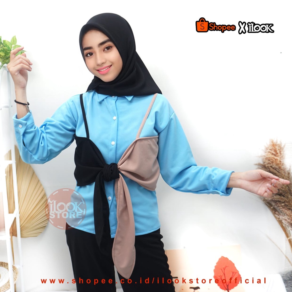 ilook | Rosi Top | Atasan Blouse Rosi | Magnolia Top | Blouse Muslim Korean Style