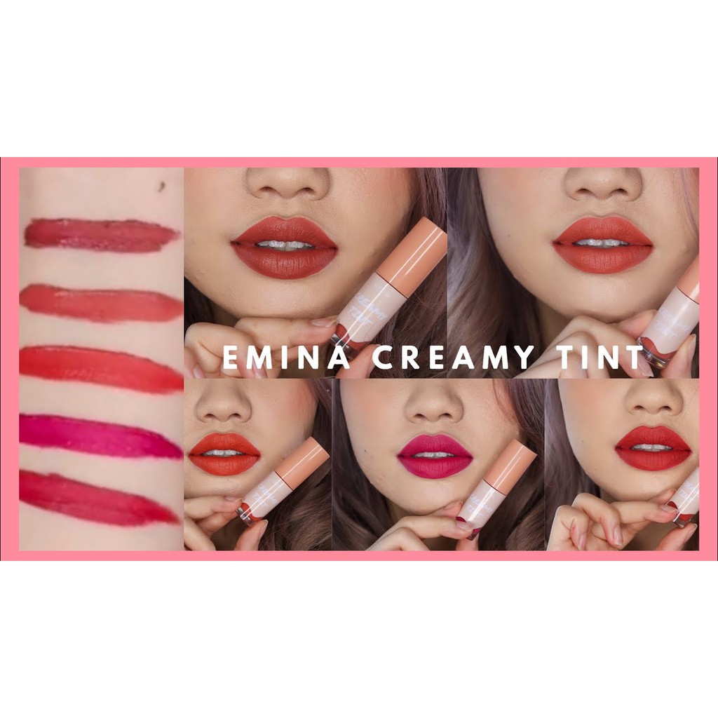 5 Shades | EMINA Creamy Tint Lip Tint 3.6 gr