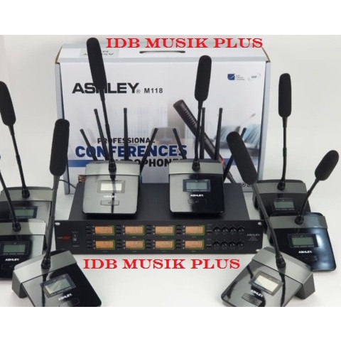 Mic Wireless Podium Ashley M118 M 118 8-Mic Conference Original