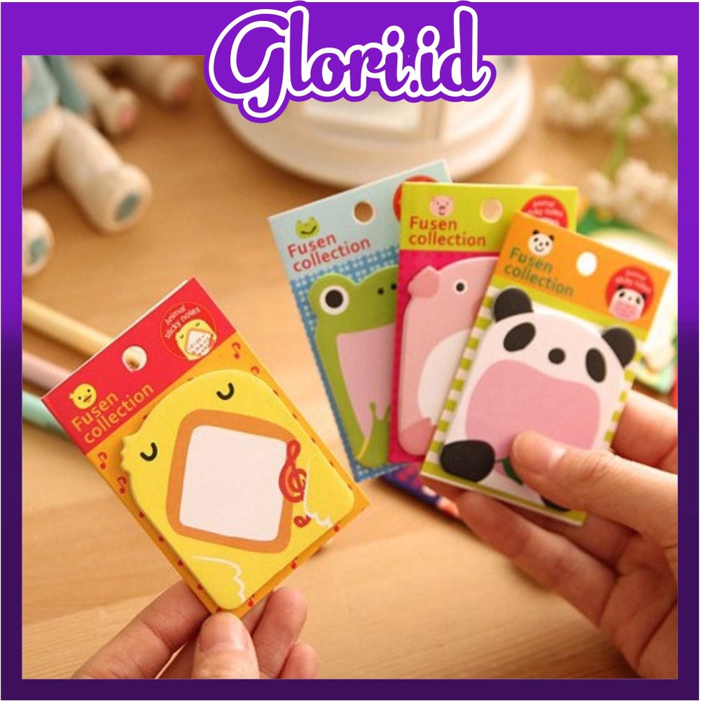 

GLORI.ID R457 Memo Sticky Notes Zoo Animal Buku Catatan Kecil Mini Book Karakter Lucu