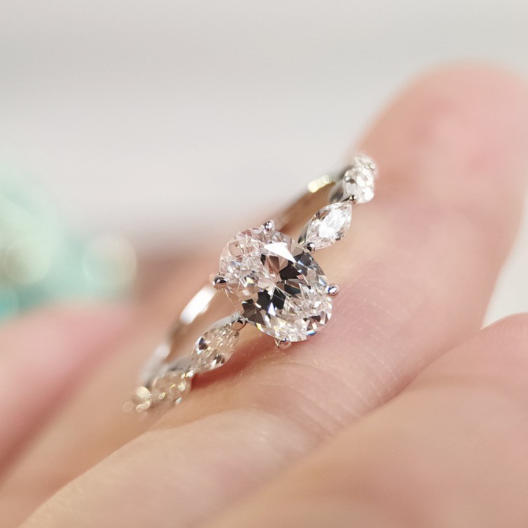 Cincin Sterling Silver 925 Dengan Cubic Zirconia Untuk Wanita