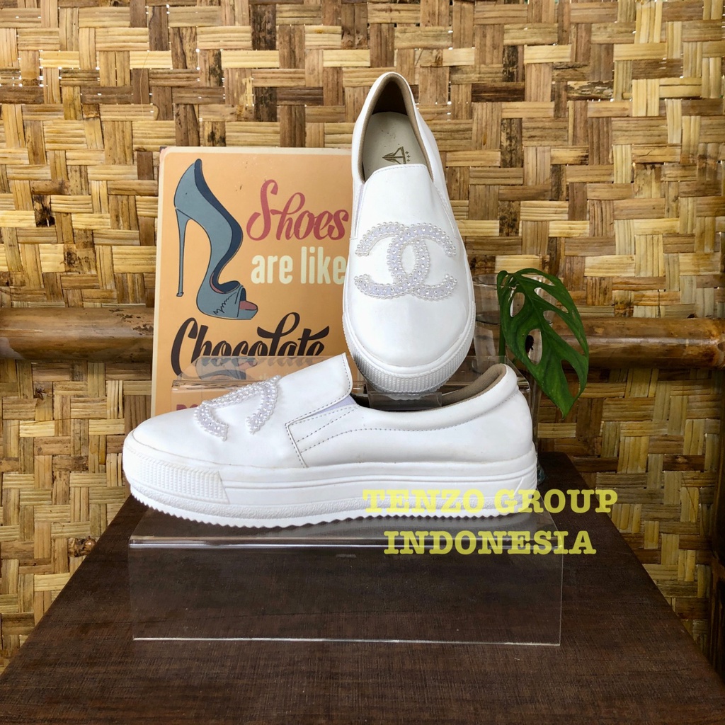 Tenzo Shoes || Tnz Cc Bustong/Sepatu Sendal Tenzo Bandung Model Cnl Putih