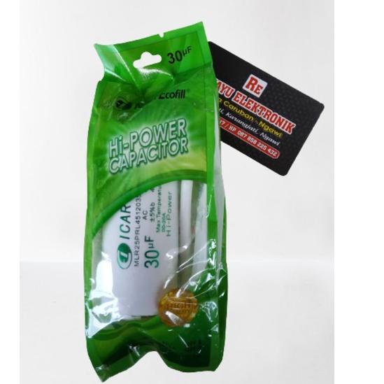 ゖ゚ KAPASITOR BULAT ICAR ECOFILL 30 uf / 400v KAPASITOR POMPA AIR ず