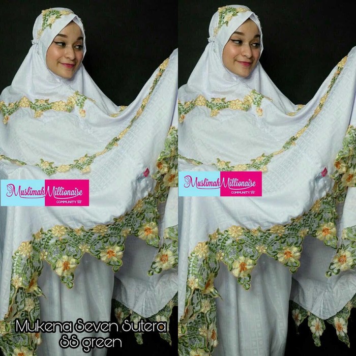 Terbaru !!! Azurra Shop Mukena Seven Sutera Mekenah Dewasa Fashion Muslim Murah